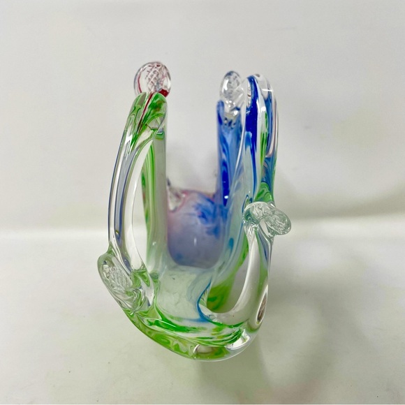 Vintage glass basket in perfect condition with no flaws - Picture 4 of 9